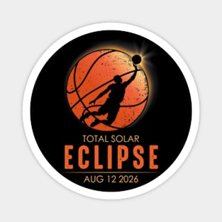 Basketball Total Solar Eclipse 2026 Magnet